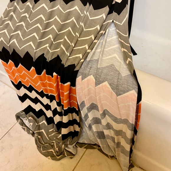 NWT ANA Short Sleeve Two Tone Maxi Dress - Picture 7 of 7